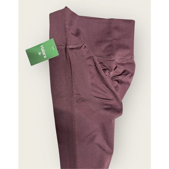 New Halara Women’s L 7/8 Seamless Flow Butt Lifting Leggings Night’s Purple C - Picture 8 of 13